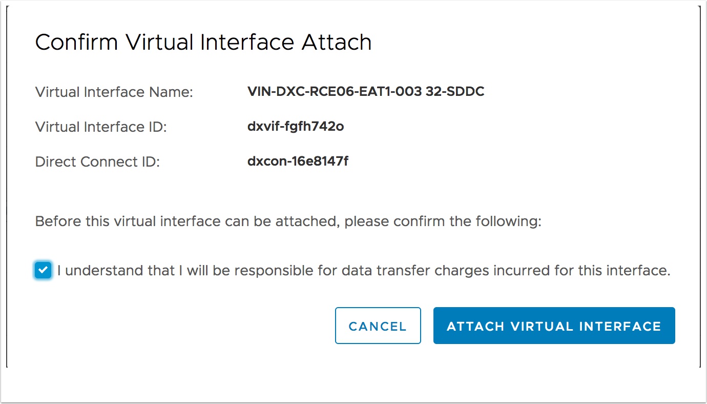 Confirm Attach VIF